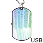 Light Means Net Pink Rainbow Waves Wave Chevron Green Dog Tag USB Flash (One Side) Front