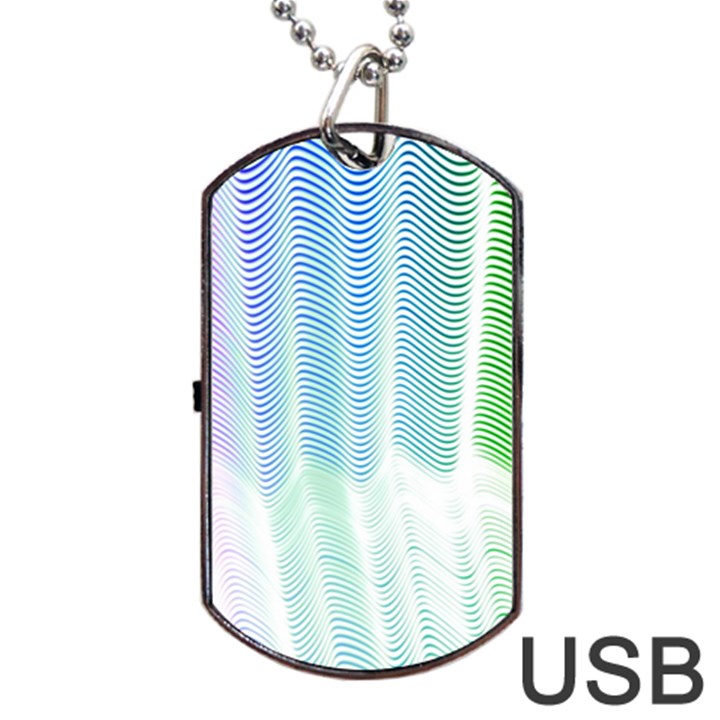 Light Means Net Pink Rainbow Waves Wave Chevron Green Dog Tag USB Flash (One Side)