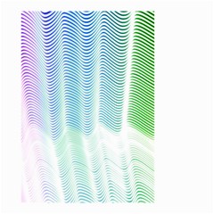 Light Means Net Pink Rainbow Waves Wave Chevron Green Small Garden Flag (two Sides) by Mariart