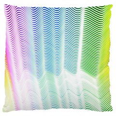 Light Means Net Pink Rainbow Waves Wave Chevron Green Standard Flano Cushion Case (one Side) by Mariart