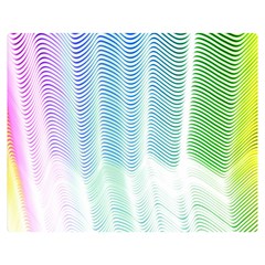 Light Means Net Pink Rainbow Waves Wave Chevron Green Double Sided Flano Blanket (medium) 