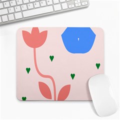 Lip Sexy Flower Tulip Heart Pink Red Blue Green Love Large Mousepads by Mariart