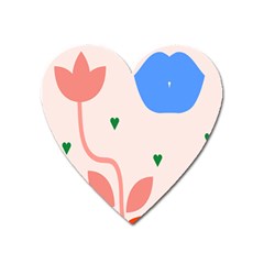 Lip Sexy Flower Tulip Heart Pink Red Blue Green Love Heart Magnet