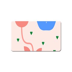 Lip Sexy Flower Tulip Heart Pink Red Blue Green Love Magnet (name Card) by Mariart