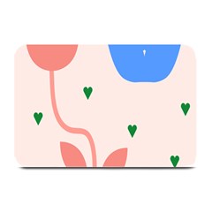 Lip Sexy Flower Tulip Heart Pink Red Blue Green Love Plate Mats by Mariart