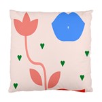 Lip Sexy Flower Tulip Heart Pink Red Blue Green Love Standard Cushion Case (One Side) Front