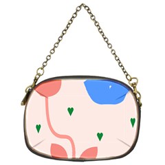 Lip Sexy Flower Tulip Heart Pink Red Blue Green Love Chain Purses (two Sides)  by Mariart