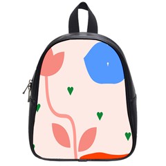 Lip Sexy Flower Tulip Heart Pink Red Blue Green Love School Bags (small) 