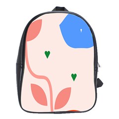 Lip Sexy Flower Tulip Heart Pink Red Blue Green Love School Bags (xl)  by Mariart