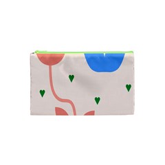 Lip Sexy Flower Tulip Heart Pink Red Blue Green Love Cosmetic Bag (xs)