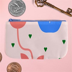 Lip Sexy Flower Tulip Heart Pink Red Blue Green Love Large Coin Purse