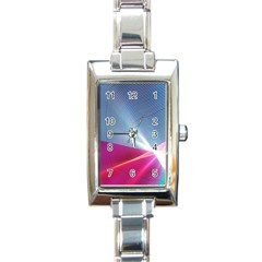 Light Means Net Pink Rainbow Waves Wave Chevron Red Rectangle Italian Charm Watch