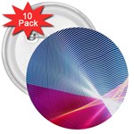 Light Means Net Pink Rainbow Waves Wave Chevron Red 3  Buttons (10 pack)  Front