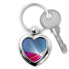 Light Means Net Pink Rainbow Waves Wave Chevron Red Key Chains (heart) 