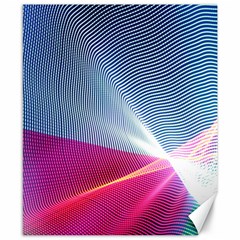 Light Means Net Pink Rainbow Waves Wave Chevron Red Canvas 8  X 10  by Mariart