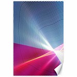 Light Means Net Pink Rainbow Waves Wave Chevron Red Canvas 24  x 36  23.35 x34.74  Canvas - 1