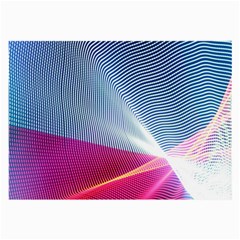 Light Means Net Pink Rainbow Waves Wave Chevron Red Large Glasses Cloth