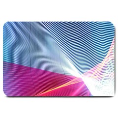 Light Means Net Pink Rainbow Waves Wave Chevron Red Large Doormat 