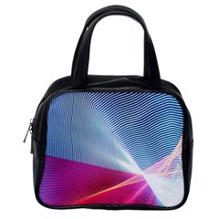 Light Means Net Pink Rainbow Waves Wave Chevron Red Classic Handbags (one Side) by Mariart