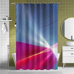 Light Means Net Pink Rainbow Waves Wave Chevron Red Shower Curtain 48  X 72  (small)  by Mariart