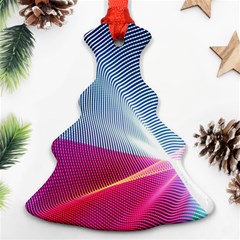 Light Means Net Pink Rainbow Waves Wave Chevron Red Ornament (christmas Tree)  by Mariart