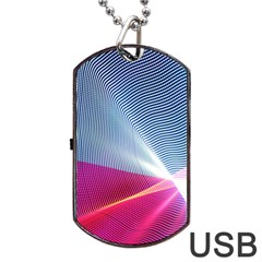 Light Means Net Pink Rainbow Waves Wave Chevron Red Dog Tag Usb Flash (two Sides)