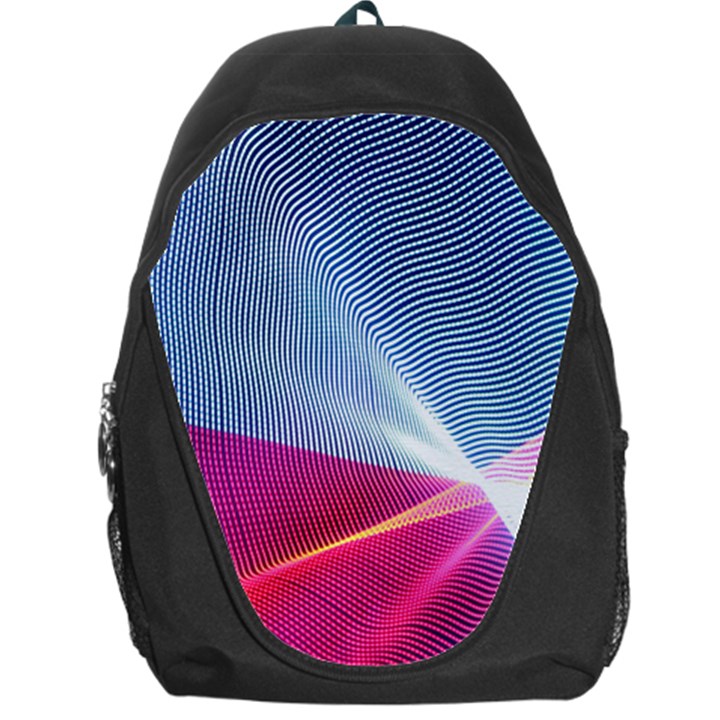 Light Means Net Pink Rainbow Waves Wave Chevron Red Backpack Bag