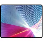 Light Means Net Pink Rainbow Waves Wave Chevron Red Double Sided Fleece Blanket (Medium)  58.8 x47.4  Blanket Front