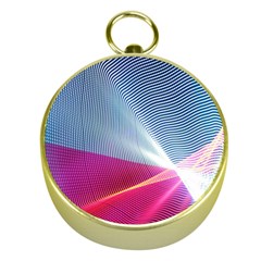 Light Means Net Pink Rainbow Waves Wave Chevron Red Gold Compasses by Mariart