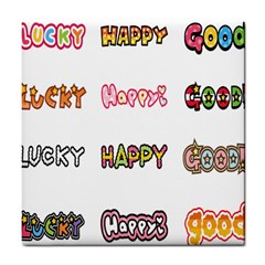 Lucky Happt Good Sign Star Tile Coasters by Mariart