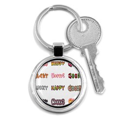 Lucky Happt Good Sign Star Key Chains (round) 