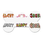 Lucky Happt Good Sign Star Dog Tag Bone (One Side) Front