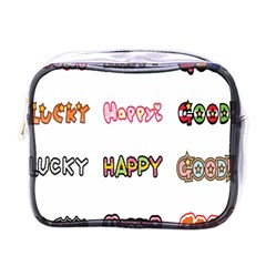 Lucky Happt Good Sign Star Mini Toiletries Bags by Mariart