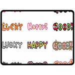 Lucky Happt Good Sign Star Fleece Blanket (Large)  80 x60  Blanket Front