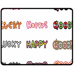 Lucky Happt Good Sign Star Fleece Blanket (medium)  by Mariart