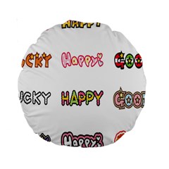 Lucky Happt Good Sign Star Standard 15  Premium Round Cushions by Mariart