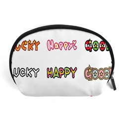 Lucky Happt Good Sign Star Accessory Pouches (large)  by Mariart