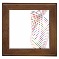 Line Wave Rainbow Framed Tiles