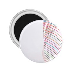 Line Wave Rainbow 2 25  Magnets by Mariart