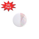 Line Wave Rainbow 1  Mini Magnets (100 pack)  Front