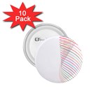 Line Wave Rainbow 1.75  Buttons (10 pack) Front