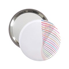 Line Wave Rainbow 2 25  Handbag Mirrors