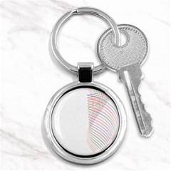 Line Wave Rainbow Key Chains (round)  by Mariart