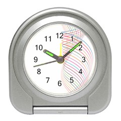 Line Wave Rainbow Travel Alarm Clocks