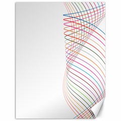 Line Wave Rainbow Canvas 12  X 16  