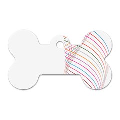 Line Wave Rainbow Dog Tag Bone (one Side) by Mariart