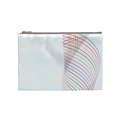 Line Wave Rainbow Cosmetic Bag (medium)  by Mariart