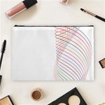 Line Wave Rainbow Cosmetic Bag (Large)  Front