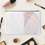 Line Wave Rainbow Cosmetic Bag (Large)  Back