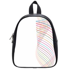 Line Wave Rainbow School Bags (small)  by Mariart